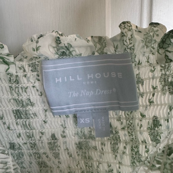 Hill House Ellie Nap Dress Green Vine Stripe Cotton XS nwot - Picture 3 of 4